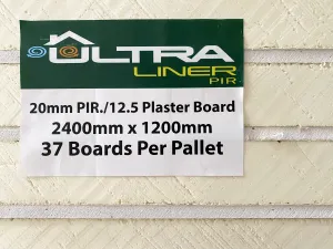 92.5mm Ultraliner Insulated PIR Plasterboard - Pallet of 12
