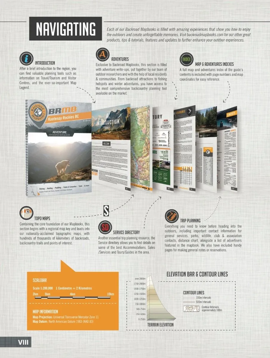 Backroad Mapbook Kootenay Rockies BC, 8th Edition