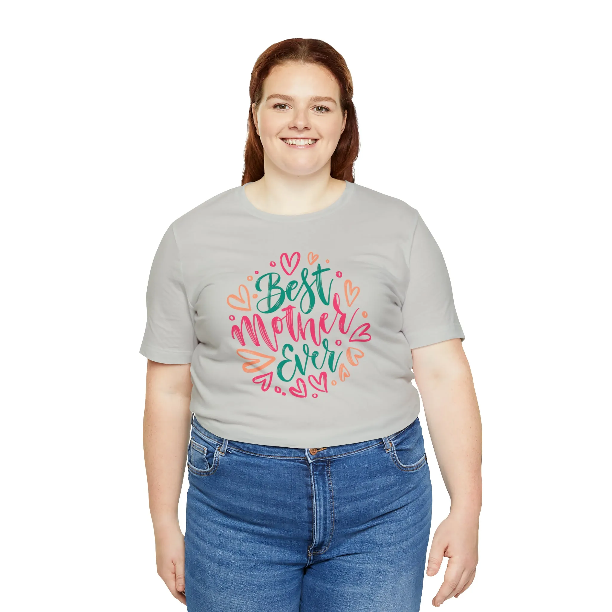 Best Mother Ever Heart T-Shirt | Love You Mama Tee |  Bella Canvas 3001 Unisex |  Mom Short Sleeve Tshirt