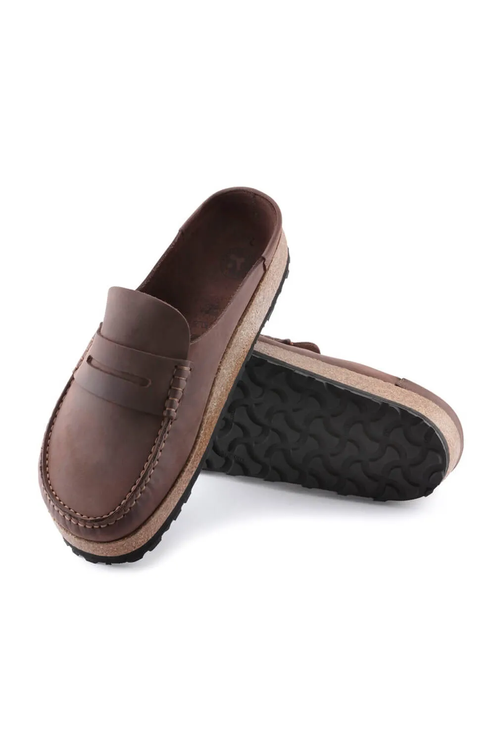Birkenstock Naples Oiled Leather Clogs for Men in Habana | 1025033