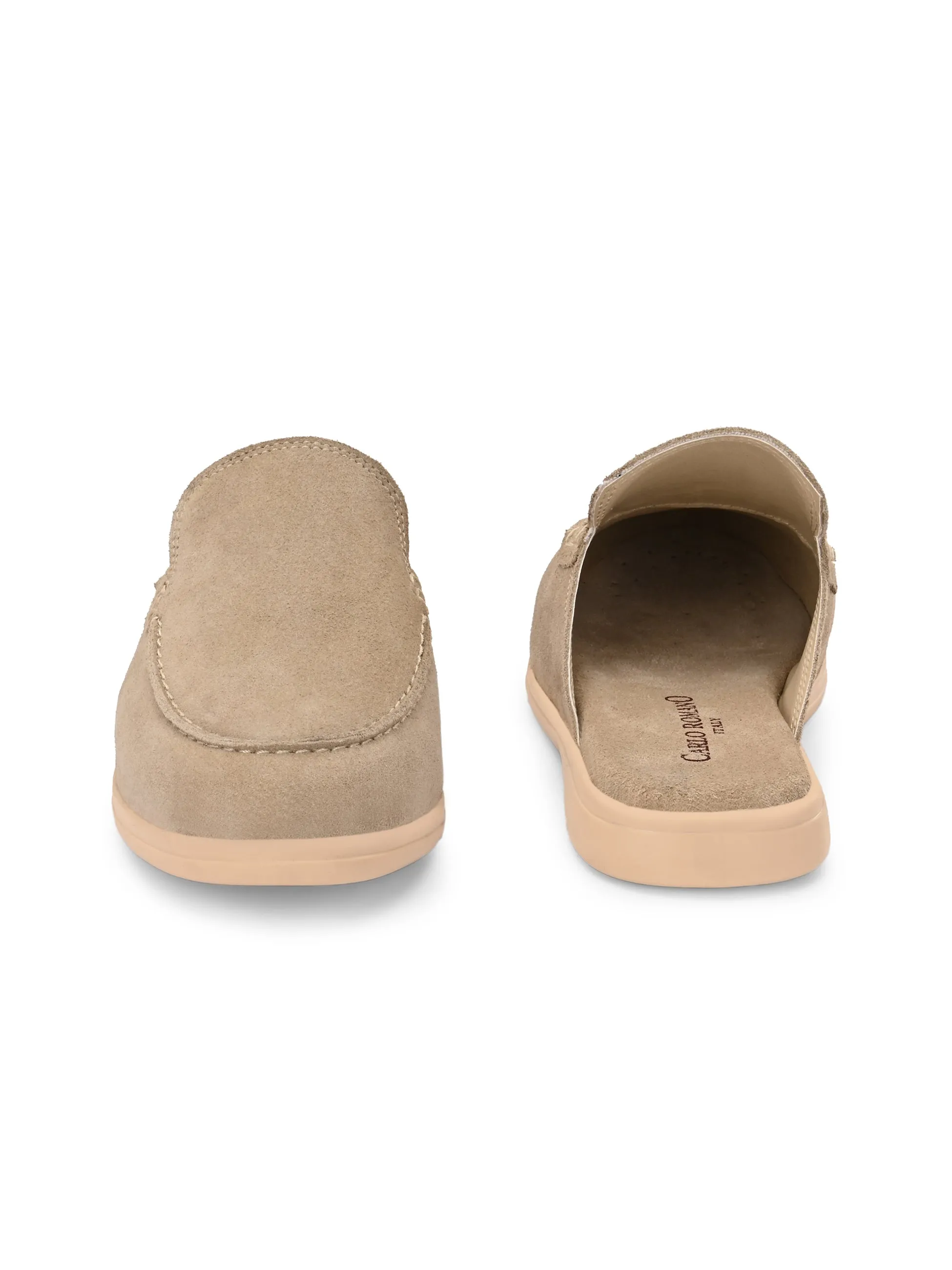 CARLO ROMANO BY WASAN PREMIUM STYLISH SUEDE LEATHER MULES FOR WOMENS