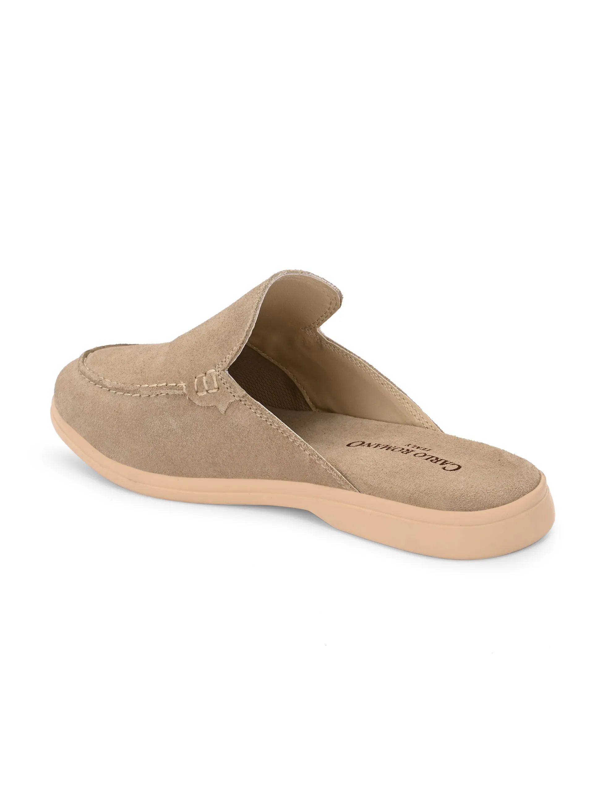 CARLO ROMANO BY WASAN PREMIUM STYLISH SUEDE LEATHER MULES FOR WOMENS