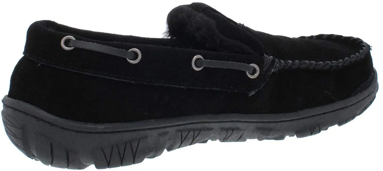 Clarks Slippers Premium collection Lined Enormous discount Venetian Casual Fur Slip Suede Moccasin Wide On Loafer Black