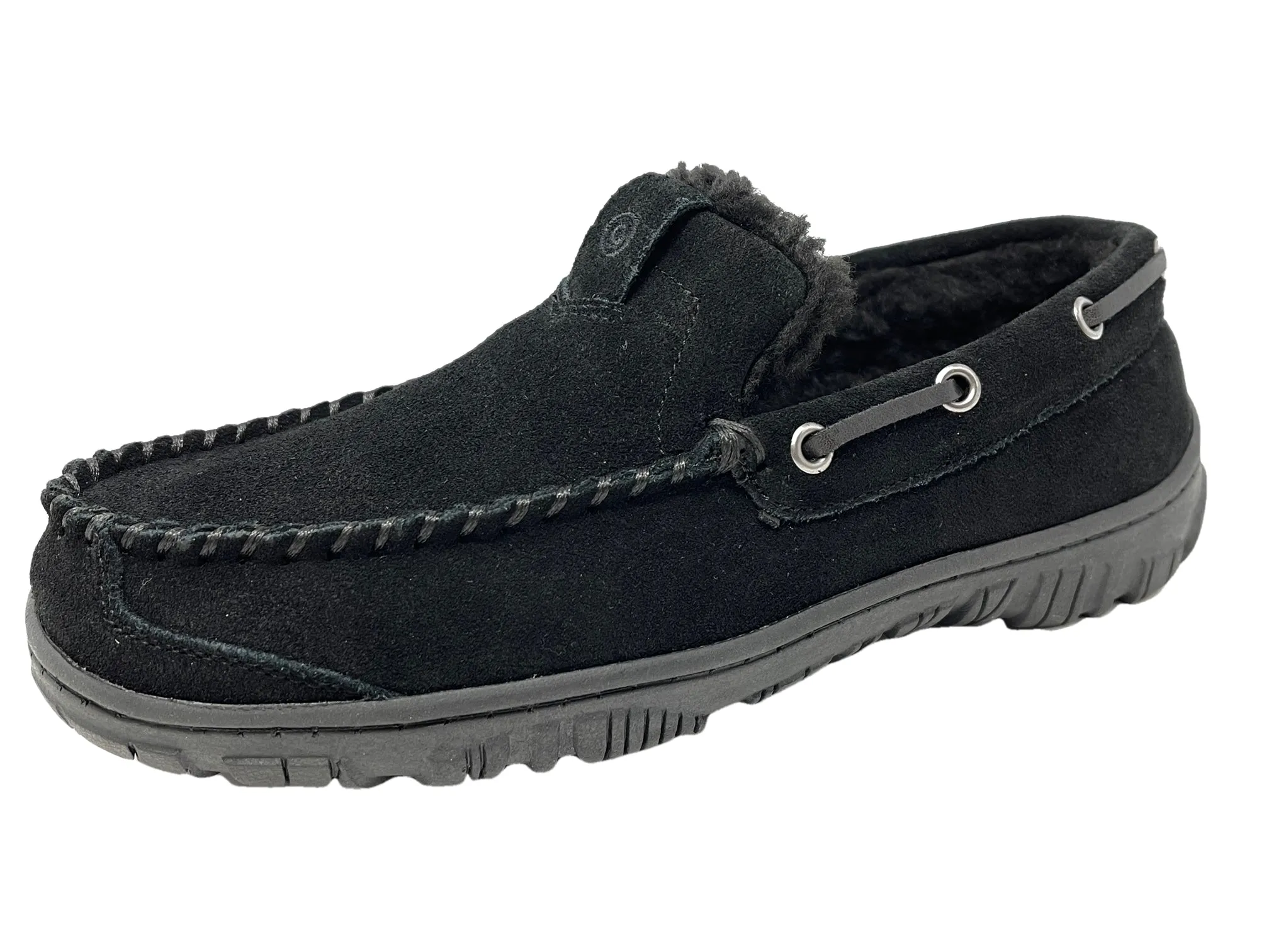 Clarks Slippers Premium collection Lined Enormous discount Venetian Casual Fur Slip Suede Moccasin Wide On Loafer Black