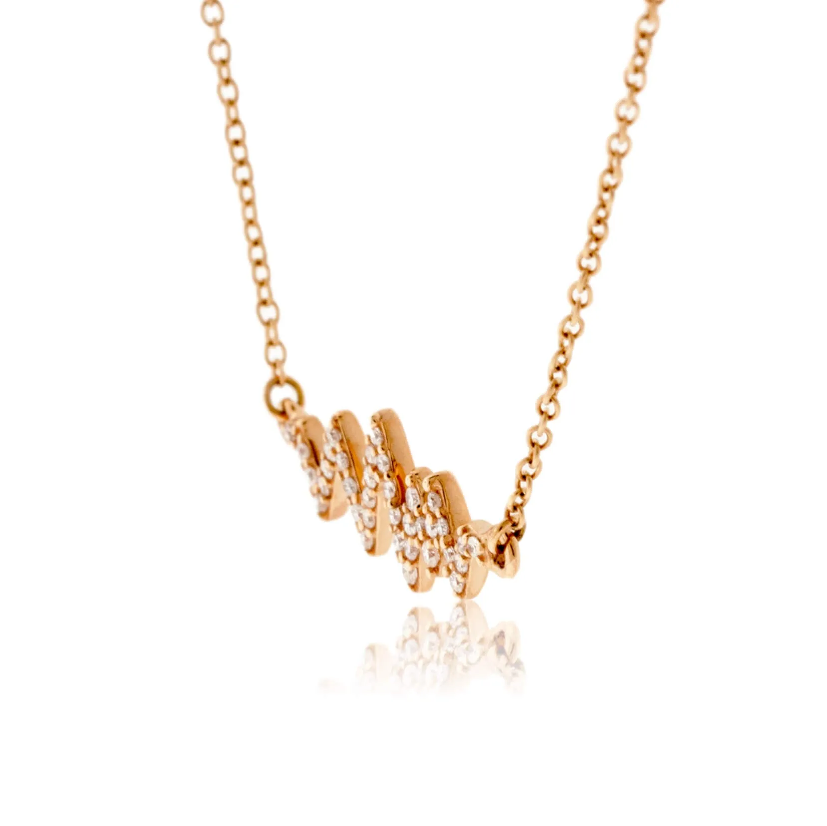 Diamond Peak Mountain Heartbeat Pendant