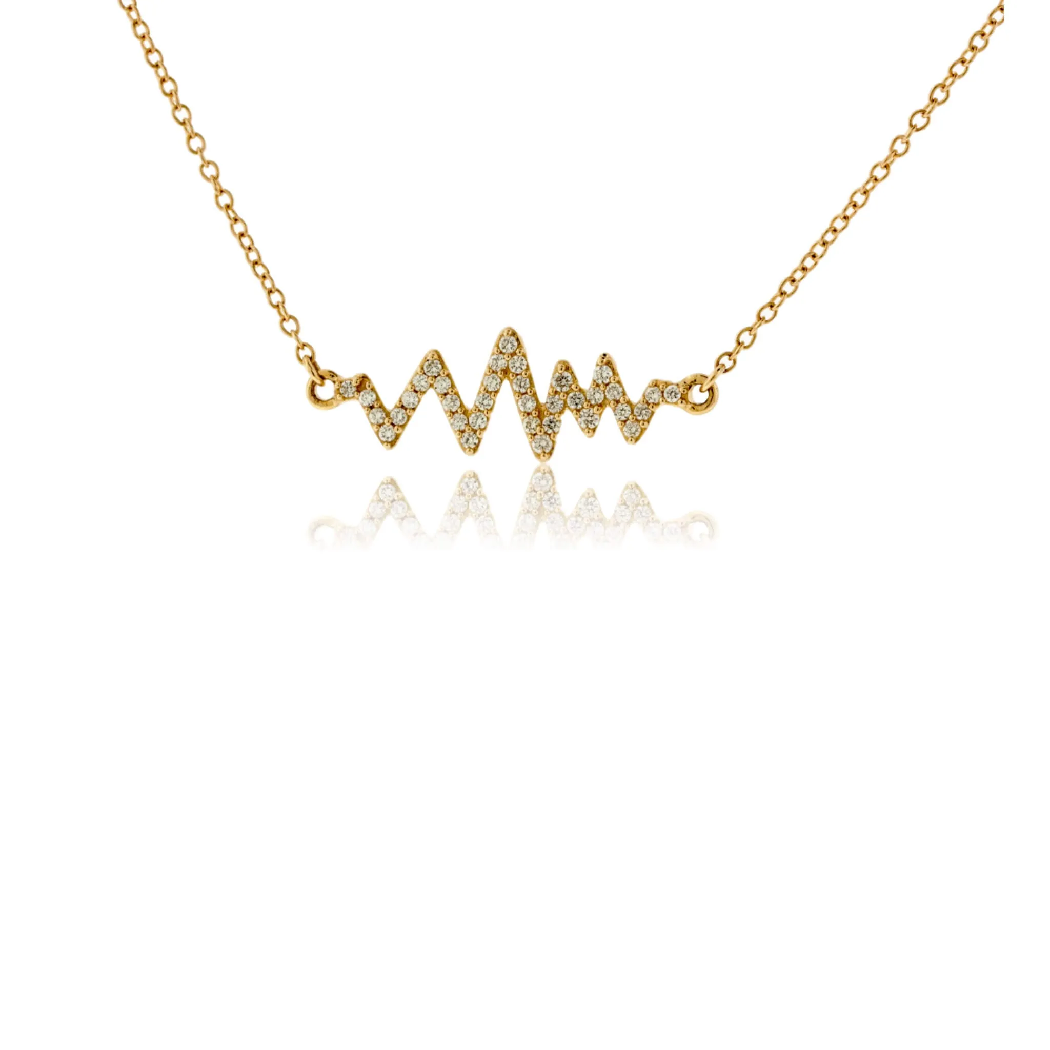 Diamond Peak Mountain Heartbeat Pendant