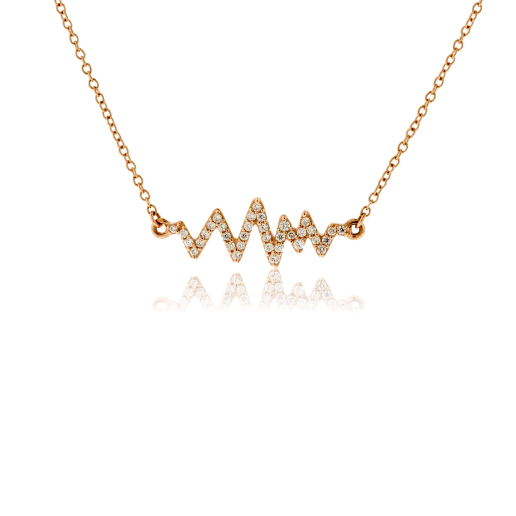 Diamond Peak Mountain Heartbeat Pendant