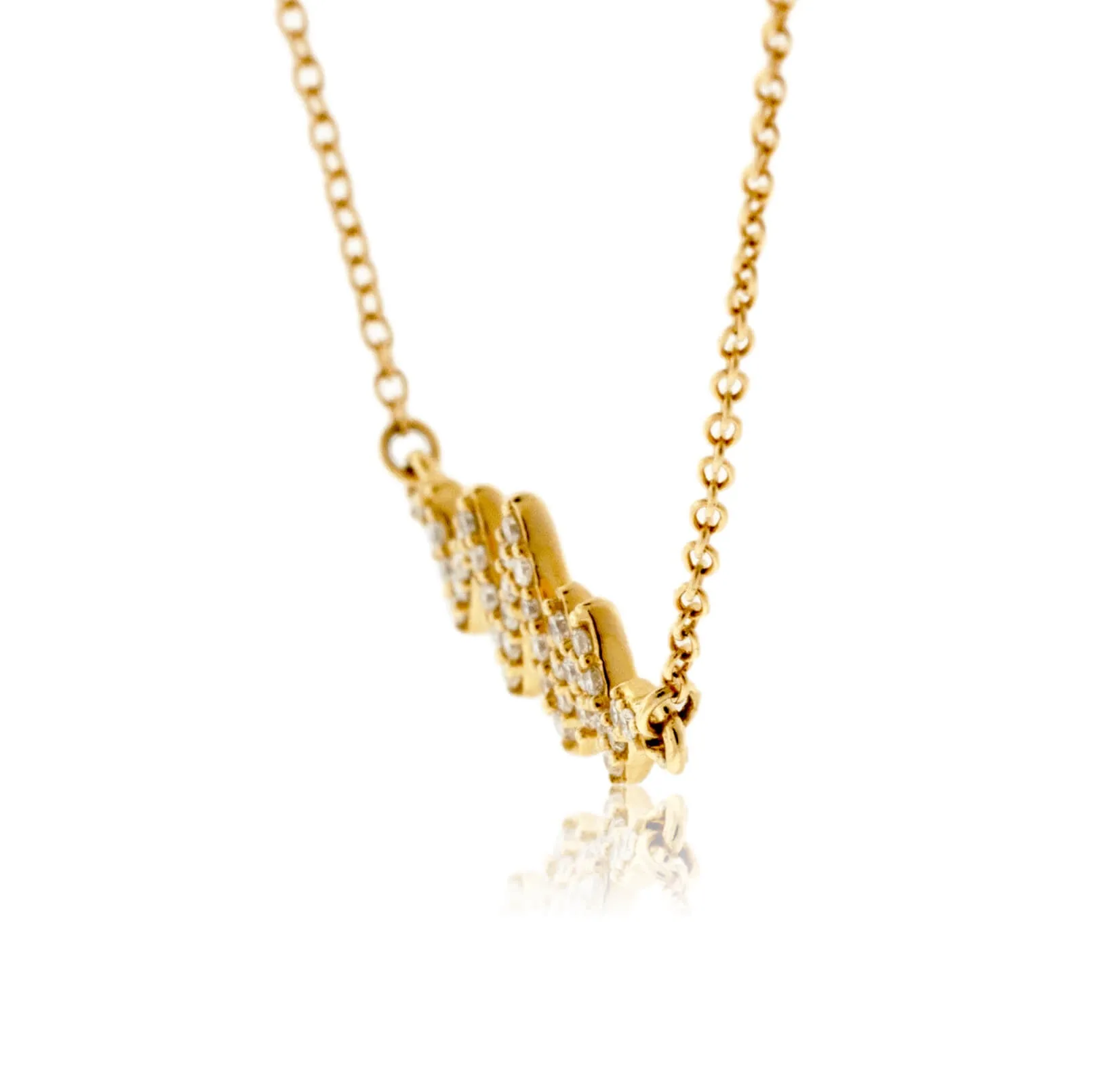 Diamond Peak Mountain Heartbeat Pendant