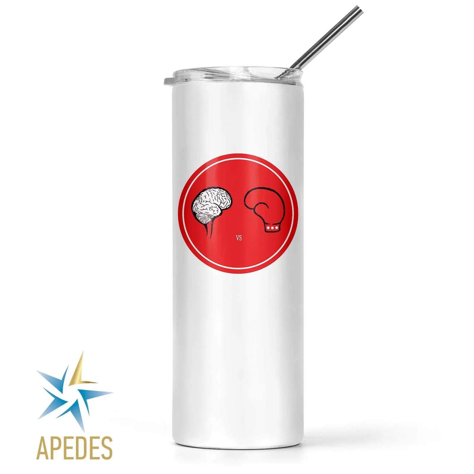 Fist Against Brain Stainless Steel Skinny Tumbler 20 OZ