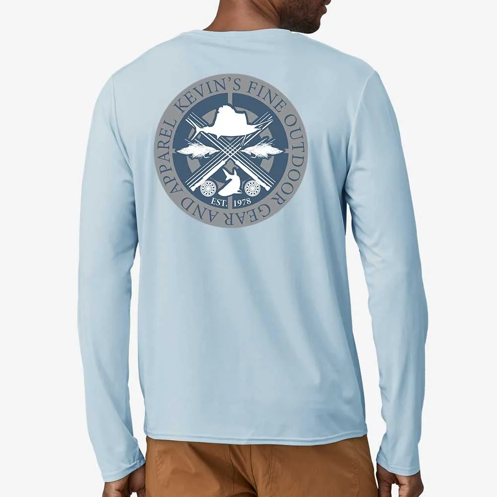 Kevin's Men's Patagonia Long Sleeve Quad-Crossed Rods Cool Crewneck
