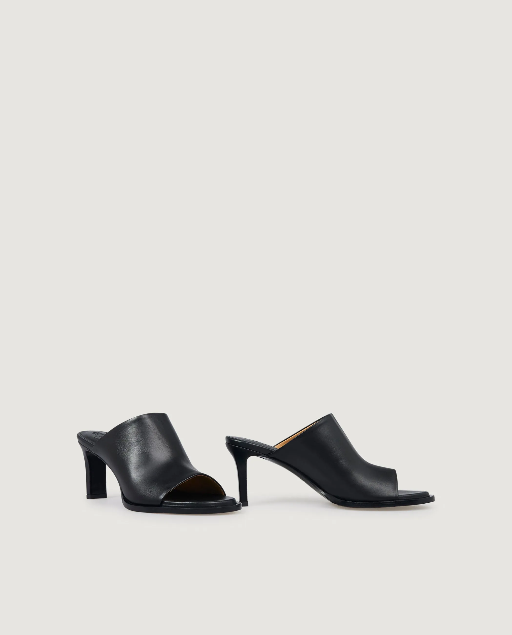 Lederen Mules - Zwart