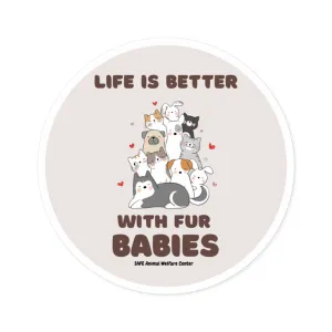 Life is good! Round Stickers, Indoor\Outdoor