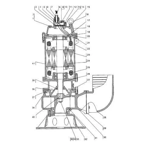 LuckyPro Cast Iron Sewage Submersible Water Pump