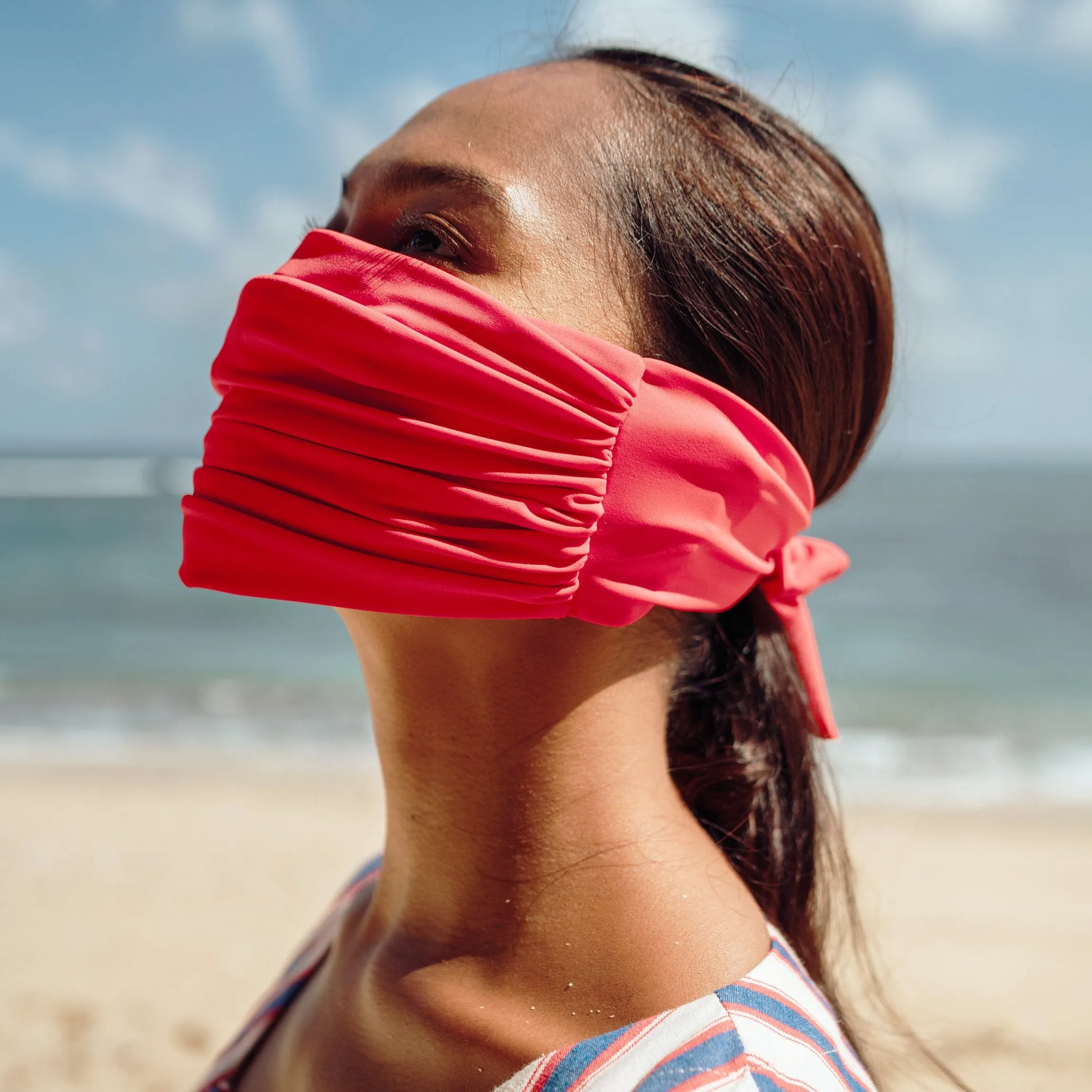 MASKANA UV50 Waterproof Gaiter Face Mask, Chili Padi Red