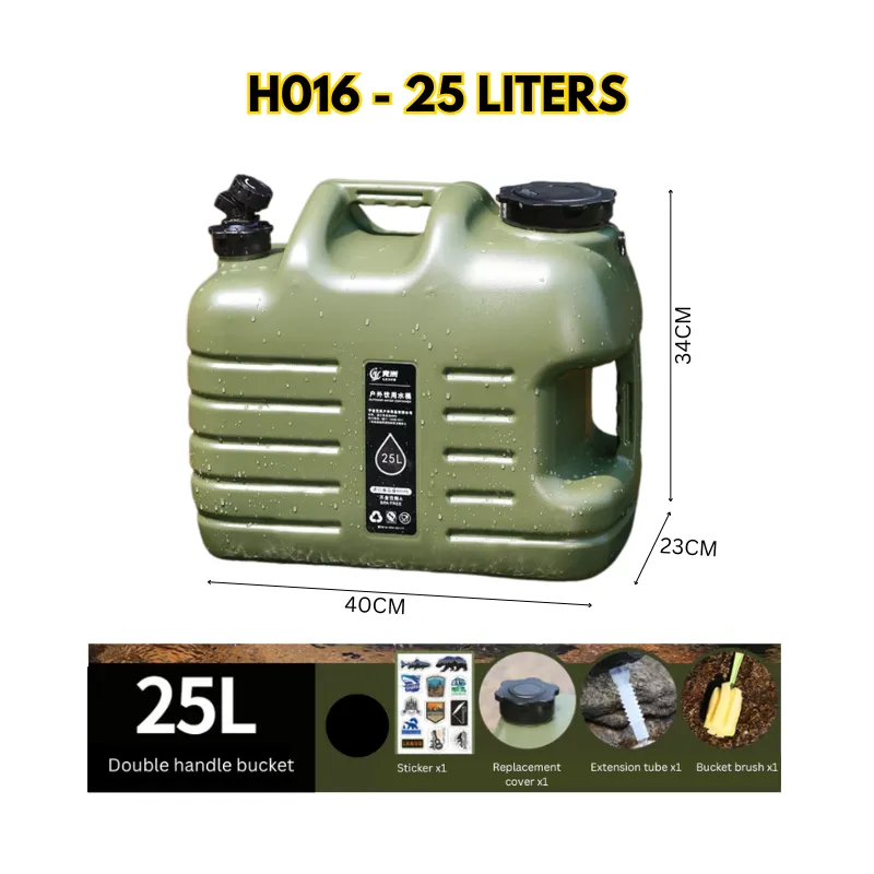 Outdoor Water Bin with Detachable Faucet Camping Bucket Water Tank Portable Water Canister No Leakage for Outdoor Travel Driving