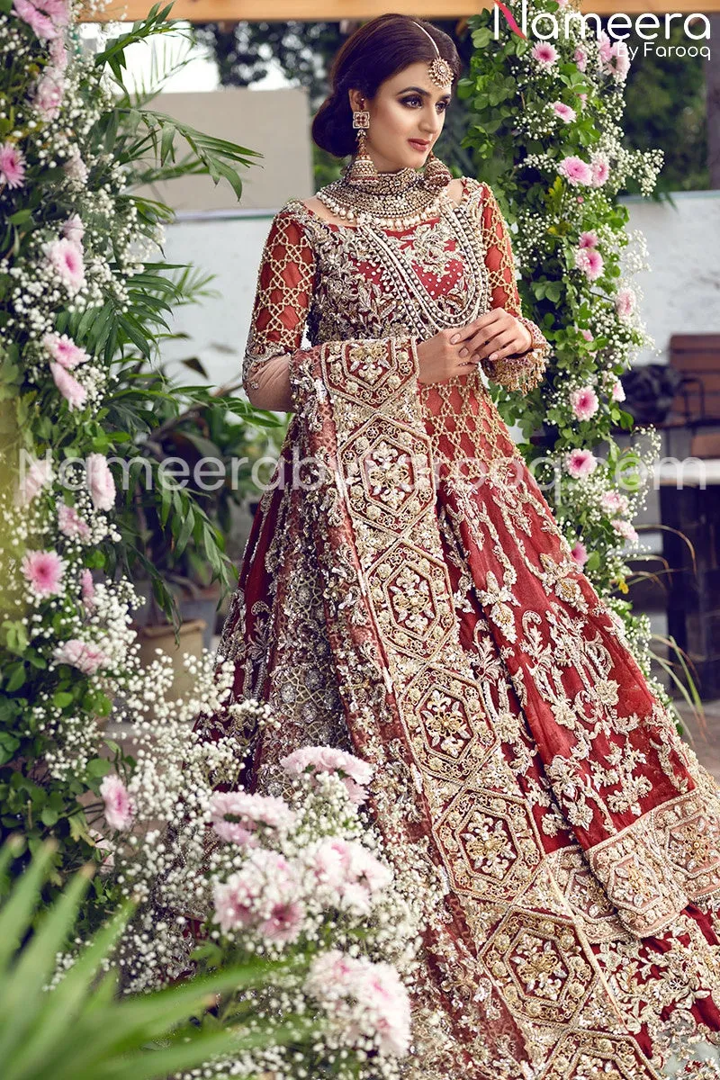 Pakistan Full Embroidered Lehenga for Bridal #BN170