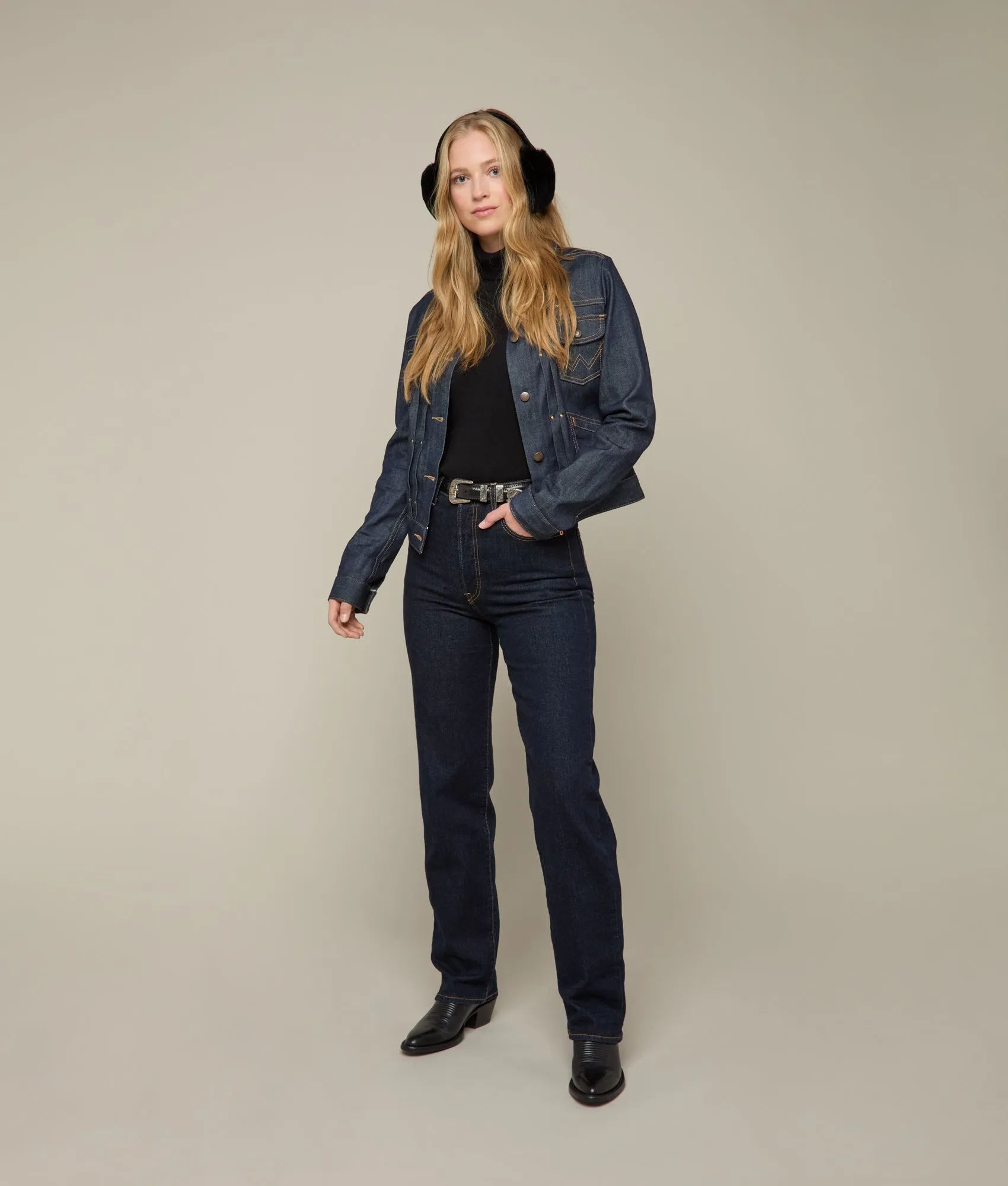Rabbit Fur Earmuffs :: Black