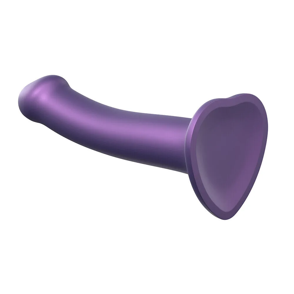 Strap On Me Mono Density Metalic Shine Dildo Medium Purple 7.6 Inch
