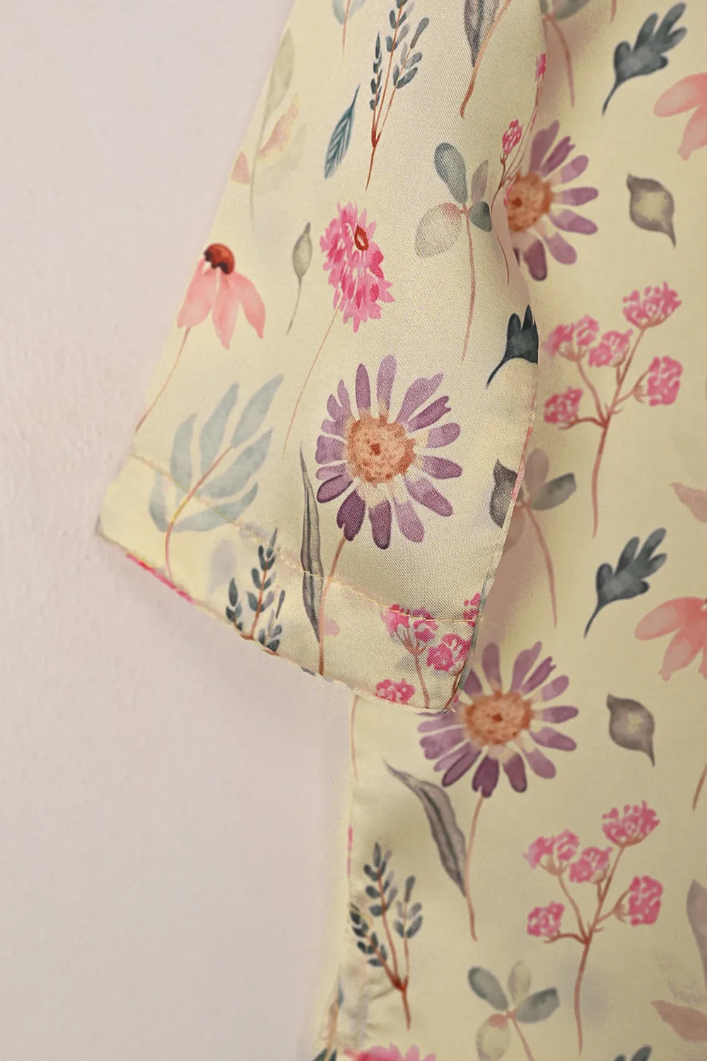 TKF-277-Cream - Kids 2Pc Ready to Wear Digital Printed CO-ORD Dress