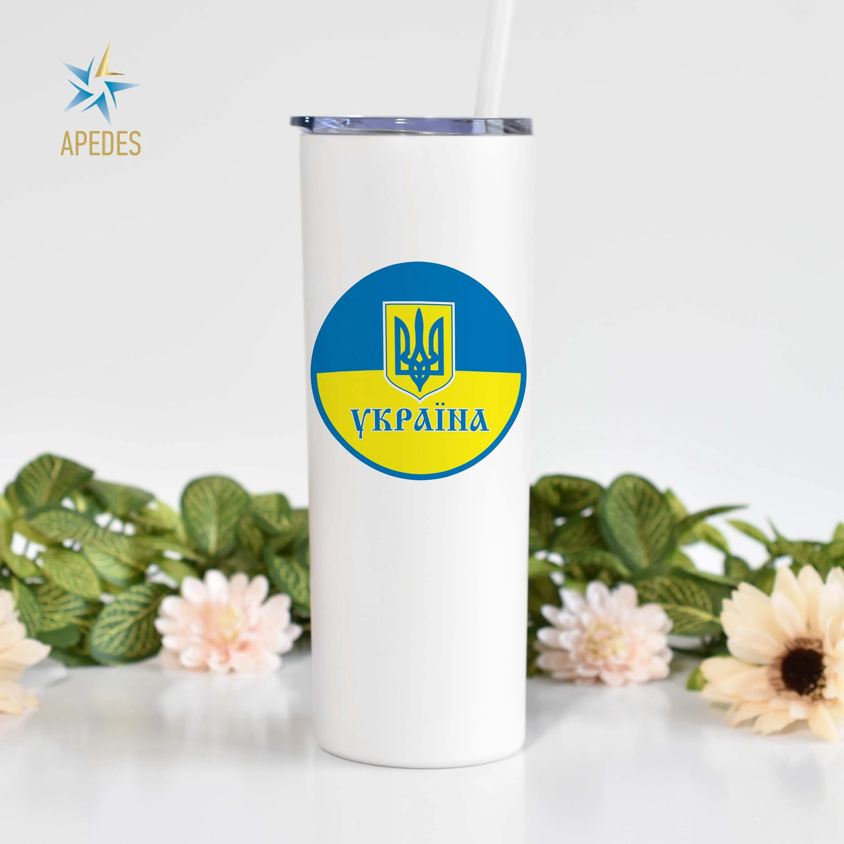 Ukraine Stainless Steel Skinny Tumbler 20 OZ