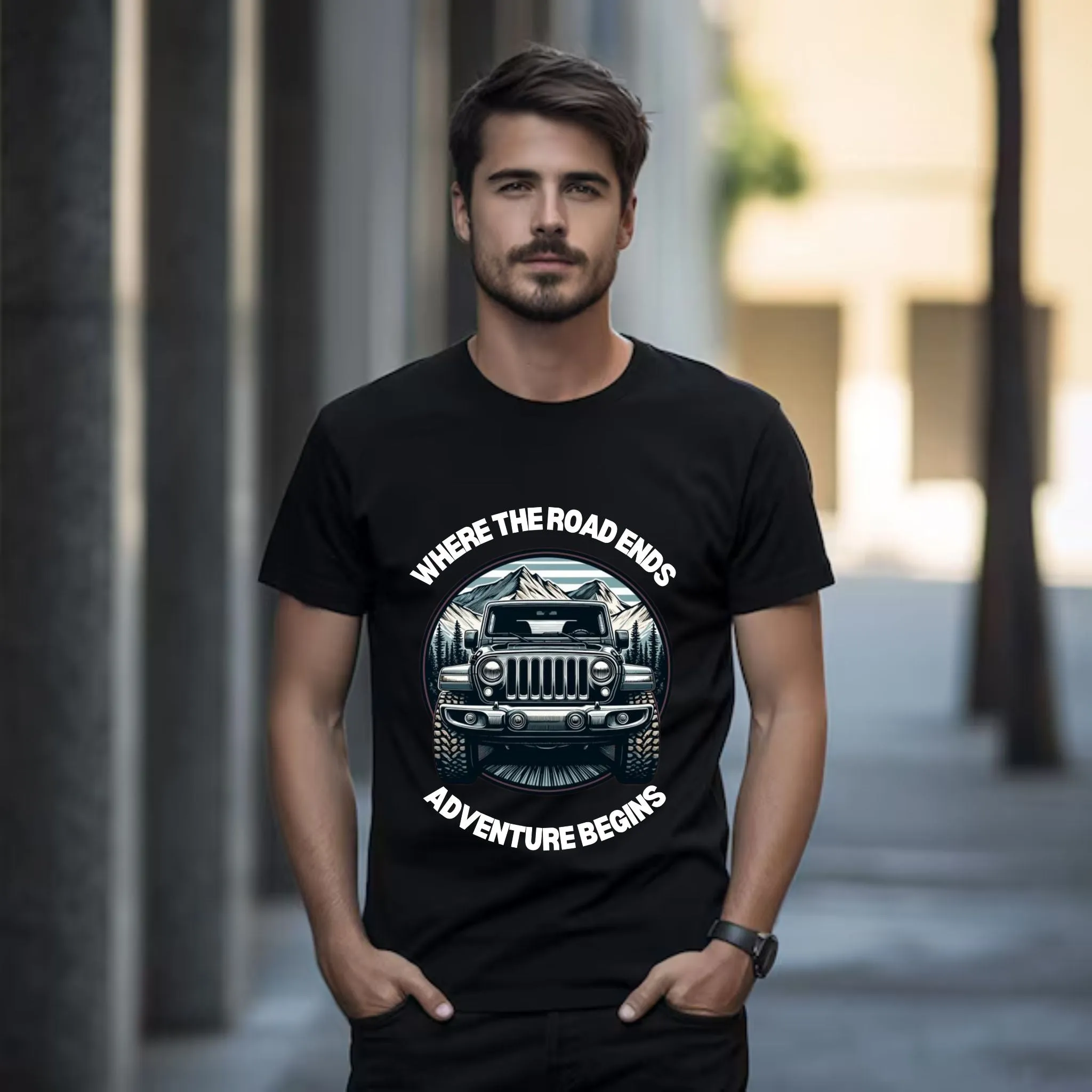 VOZUKO Custom 4x4 Jeep Mountain Conqueror Made-to-Order Gildan Tee