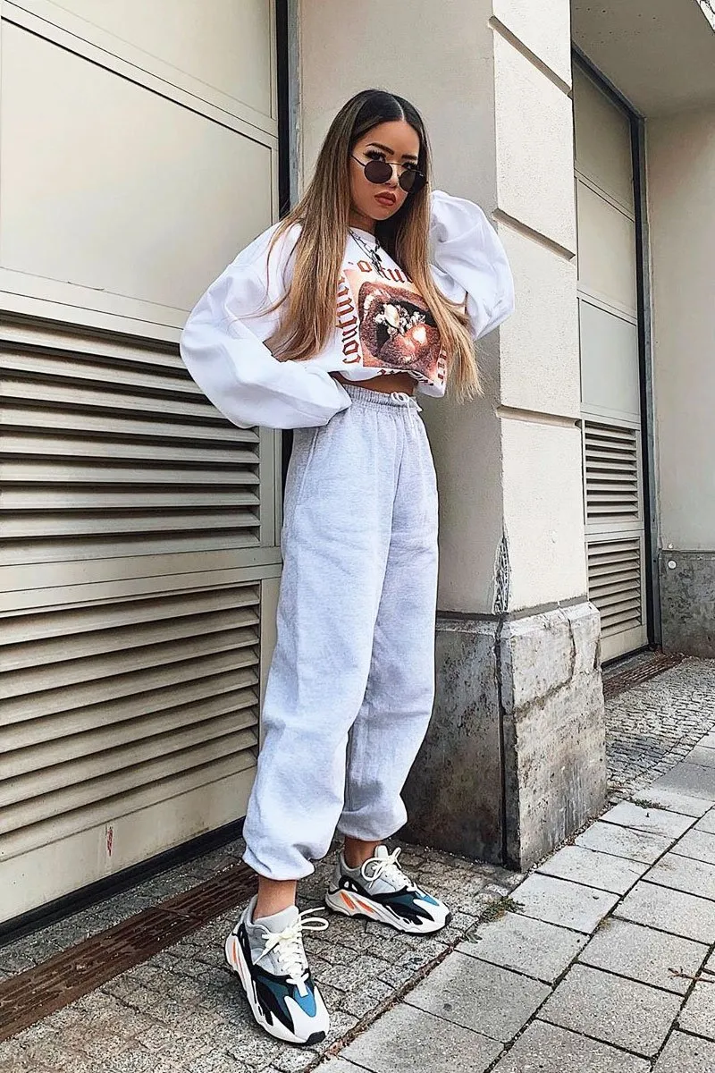 White Couture Graphic Sweatshirt - Verity