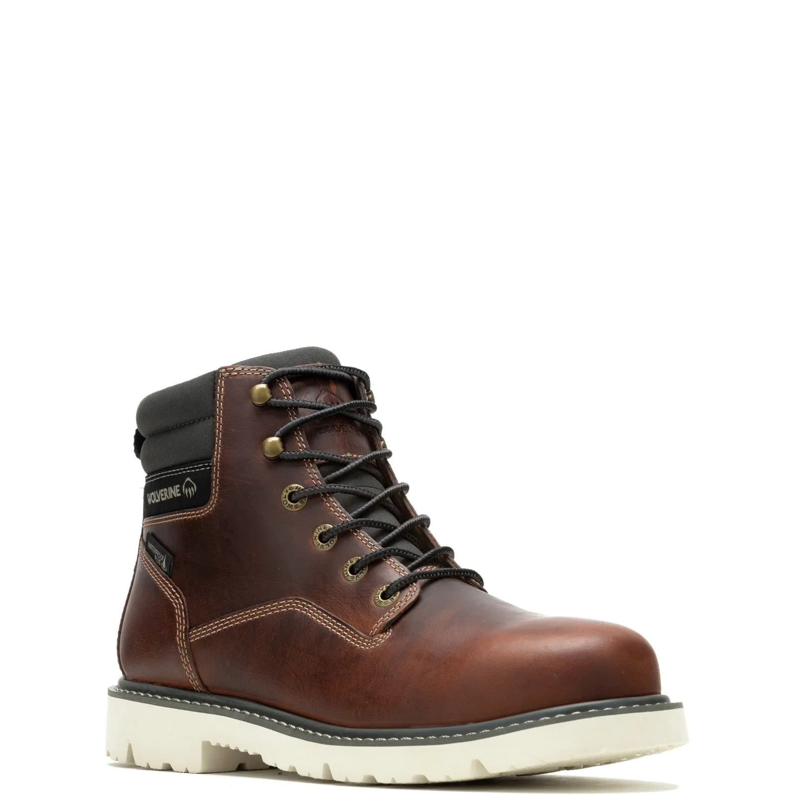 Wolverine Revival Waterproof W240006 Mens Brown Wide Leather Work Boots