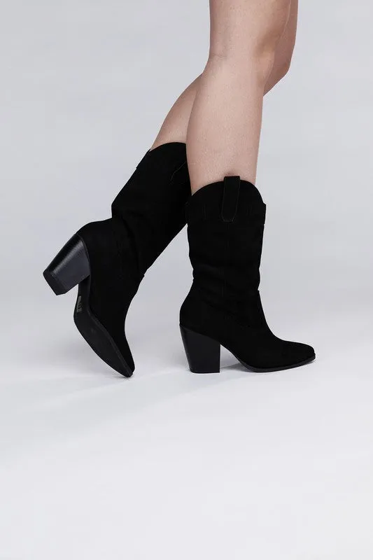 Women's Mid-Calf Point Toe Western Boots