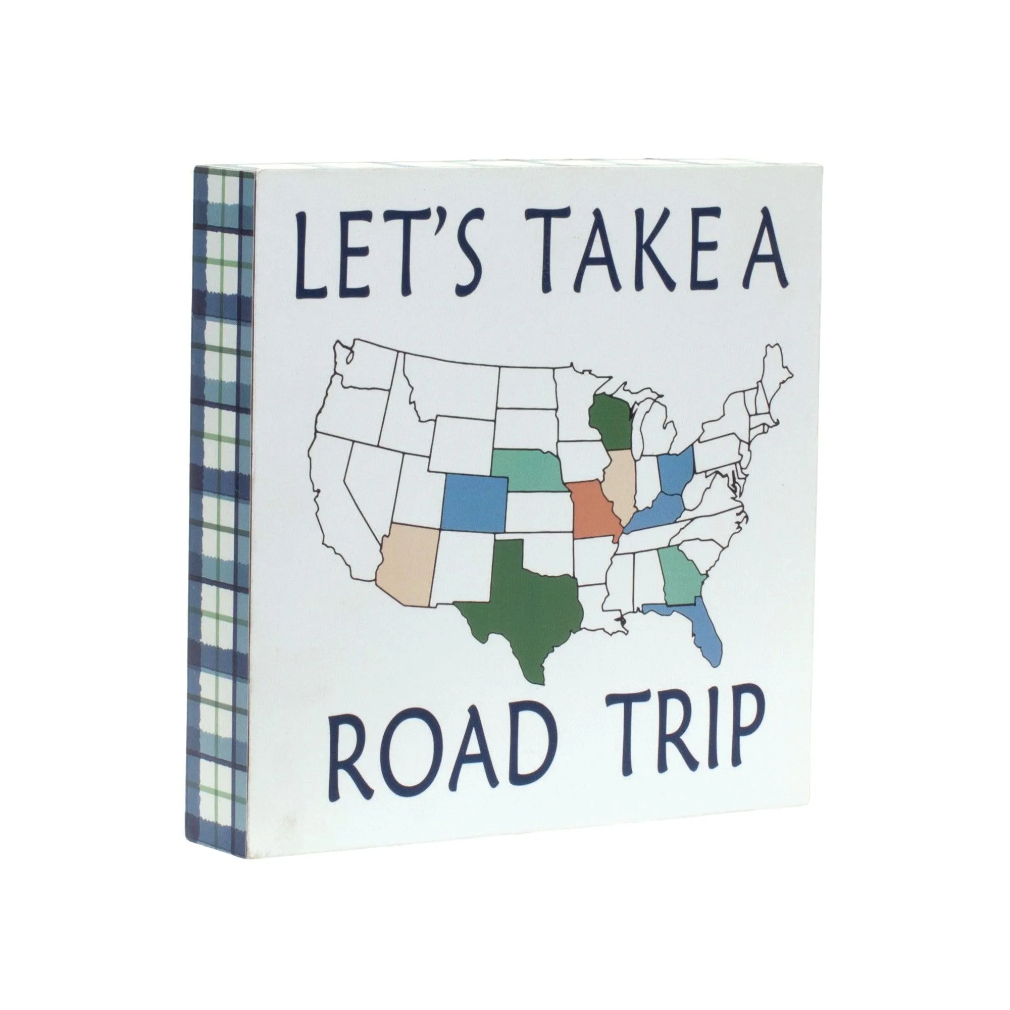 Wood Adventure Block Sentiment Sign (Set of 4)